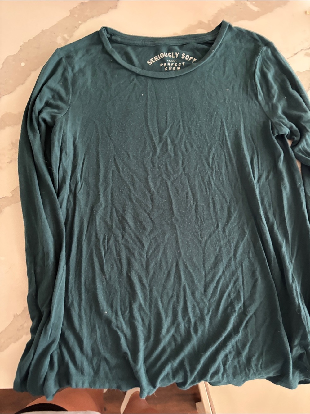 Seriously Soft Emerald Long Sleeve Crew